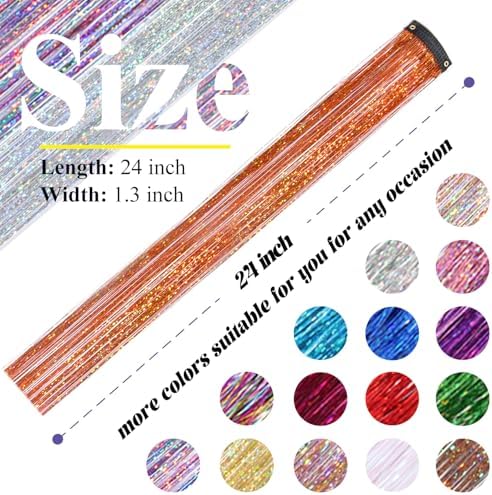 Hair Tinsel Clip in Orange Fairy Hair Tinsel Kit - Image 6