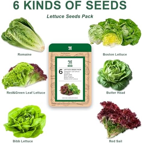Lettuce Seed Pod Kit Included Romaine, Bibb Lettuce, Boston Lettuce, Red&Green Leaf, Grow Anything Seed Starter Pod Kit for Hydroponics Growing System with Plant Food and Accessories (8-Pod) - Image 2