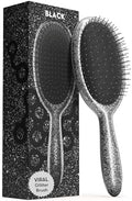 FRAMAR Glitter Hair Brush Detangler, Detangling Hairbrush For Women – Black by FRAMAR