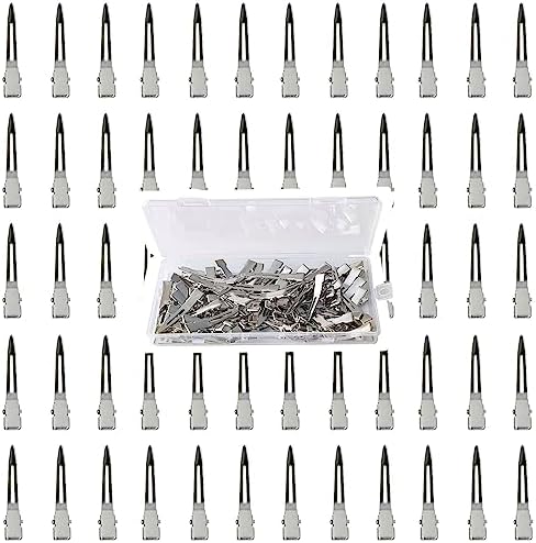 HiJeaton Metal Mini Single Prong Duckbill Clips for Women Pin Curl Styling by HiJeaton