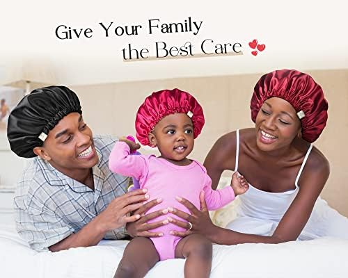 YANIBEST Satin Bonnet for Sleeping Women Men, Adjustable Hair Bonnet - Image 4