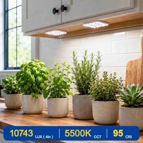 Under Shelf Grow Light, Auto Timer, Dimmable, Bright White, 1-Pack - Image 2