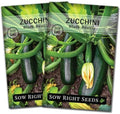 Sow Right Seeds - Black Beauty Zucchini Seed for Planting Summer Squash 2pk by SowRightSeeds