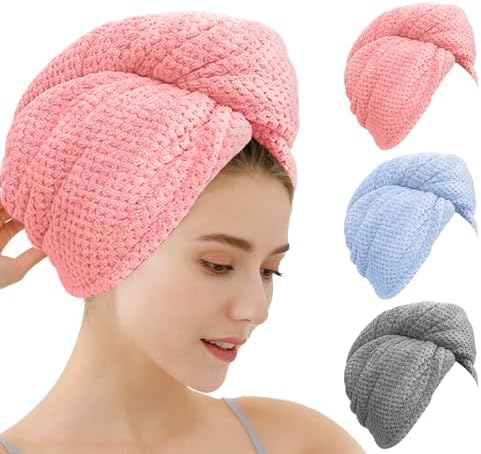 Stocking Stuffers for Women Teen Girls Microfiber Hair Towel for Women by OEAGO
