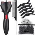 Gisafai Automatic Hair Braider Set DIY Styling Hair Twister with Rat Tail Comb, Crocodile Clips and 800 Pieces Mini Rubber Bands Tool Styler for DIY Styling by Gisafai