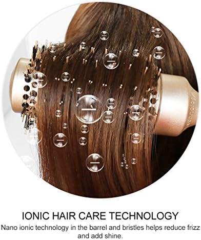 BANGMENG Round Brush Blow Out with Boar Bristles, Nano Thermal Ceramic Ionic Round Hair Brush for Women Blow Drying, Enhance Texture for Styling (1.75 Inch Barrel, 2.9 Inch with Bristle) - Image 2