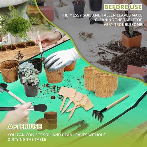 Premium Bonsai Kit,Complete Bonsai Starter Kit with Wooden Gift Box,repotting mat, Burlap Pots & Gardening Tools, DIY Bonsai Plant Set for Adults & Beginners (Seeds Excluded)Birthday Thanksgiving gift - Image 4