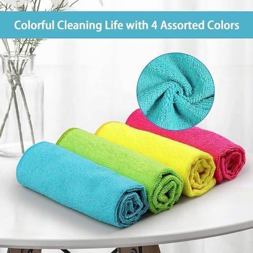 HOMEXCEL Microfiber Cleaning Cloth 600 Pack, Microfiber Towel for Cars, Lint Free, Scratch-Free, Highly Absorbent, and Cleaning Rags for House, Window and Glass, Cars, TV Screen 11.5 X11.5 inch - Image 3
