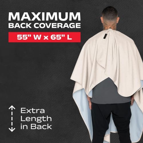 Barber Strong The Barber Cape Haircut Cover for Men, Hair Repelling and Static-Reducing Material, Water Resistant Fabric - Image 4