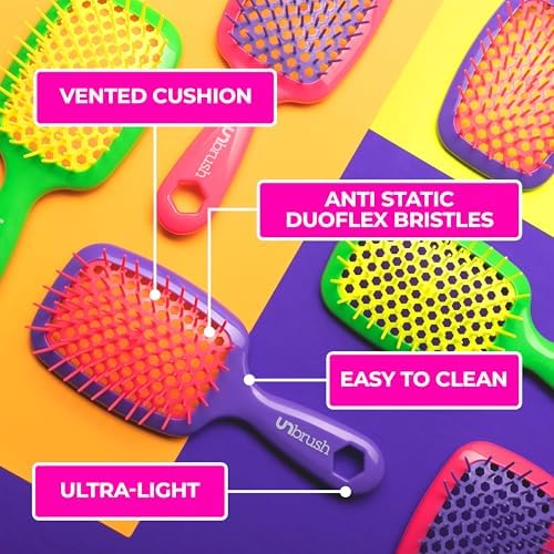FHI Heat UNbrush Original Neon Detangling Brush for Wet & Dry Hair - Image 6