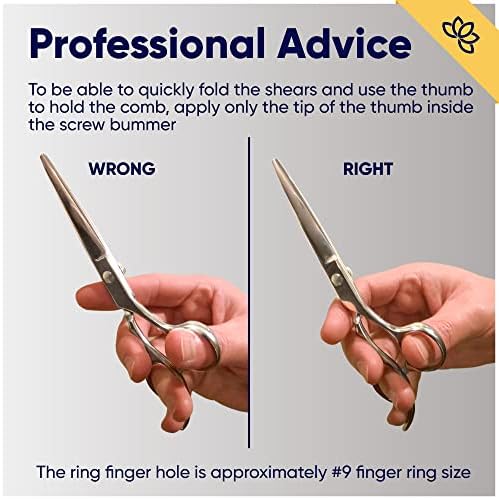 Equinox Professional Razor Edge Series Hair Cutting Scissors Set - Barber Hair Cutting & Thinning Shears/Texturizing Scissors Set - 6.5 Inches Hair Cutting Scissors Kit for Men/Women/Kids/Salon & Home - Image 4