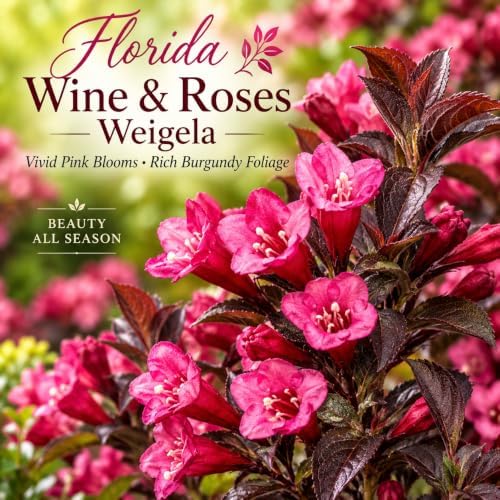 Pink Blossom Weigela Florida Live Plant, Quart Pot, Vigorous Flowering Shrub for Pollinator Gardens and Yards - Image 2