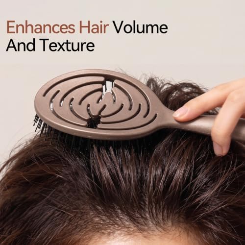 Boar Bristle Hair Brush for Women, Detangler Brush For Fine Hair & Styling - Image 4