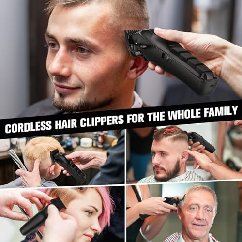 Hair Clippers for Men Professional Hair Trimmer Powerful Beard Trimmer Hair Cutting Grooming Tool - Image 6