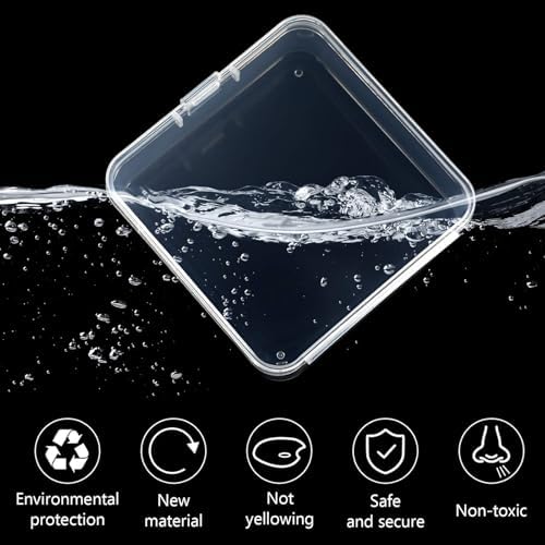 Jetec 30 Pieces Small Clear Plastic Storage Box, 2.9 x 2.9 x 1 Inch - Image 3