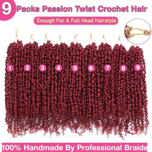 Passion Twist Crochet Hair 10" BUG# Short 9Packs - Image 2
