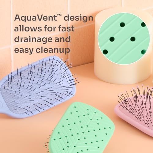 Wet Brush Go Green Thick Hair Paddle Detangling Brush, Green - Ultra-Soft IntelliFlex Bristles With AquaVent - Gently Loosens Knots While Minimizing Pain - Curly, Coarse, Long Hair (Pack of 2) - Image 6