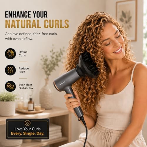 WPESI Diffuser Attachment for Hair Dryer,Hair Dryer Diffuser, Hair Diffuser Adaptable for Blow Dryers with D-1.4-Inch to 2.4-Inch for Curly or Wavy Hair,(Black) - Image 6