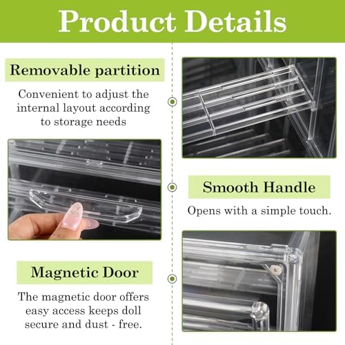 Klmnop Clear Mini Tabletop Greenhouse, Portable Small Indoor Greenhouse with Magnetic Waterproof Door for Seed Starting, Plant Warmth & Home Display, 14.2 x 8.7 x 10.6 Inch - Image 3
