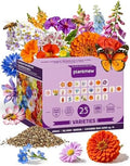Bee & Butterfly BFF Wildflower Seed Mix – 25 Heirloom Varieties, 112,500+ Seeds (450g) Covers 1125-1350 sq. ft. – High Germination for Outdoor Pollinator Garden by PLANTMEW