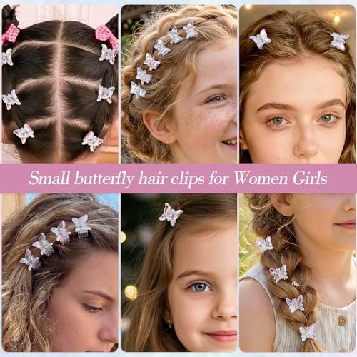 SUMAJU 80Pcs 0.6In Mini Butterfly Hair Claw Clips for Women Girls Barrettes - Image 5