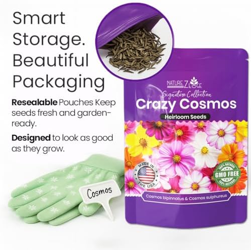 NatureZ Edge, Crazy Cosmos Seeds for 2026, 17,100 Cosmos Seed, 1/4 lb, Made In USA, Annual Cut Flowers, Wildflower Seeds Bulk for Planting Flowers, Wild Flowers Seed Throw and Grow, semillas de flores - Image 5