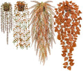 Der Rose 4 Pack Fake Fall Plants Hanging Orange Vines for Fall Wall Decor by DerRose