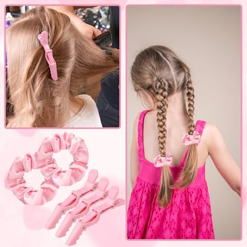 15 Pcs Slick Back Hair Brush Set, Bristle Hair Brush with Spray Bottle,Hair Clip,Edge Brush for Women, Men(Pink) - Image 6