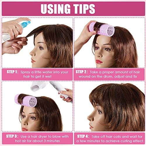 WILLBOND 4 Pcs Aluminum Thermal Hair Rollers for Women, 4.7 X 2 Inch,Purple - Image 3