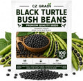 100 Black Turtle Bean Seeds | Heirloom Bush Beans | Seeds for Planting by CZGrain