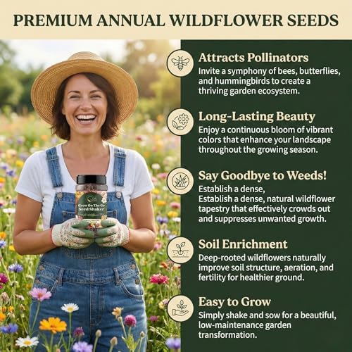 Wildflower Seed Shaker – Awesome Annual Mix by GevaGrow - 2 Ounce Shaker - Image 4