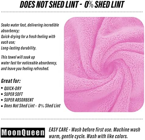 MOONQUEEN 6 Pack Premium Hand Towels - Quick Drying - Microfiber Coral Velvet Highly Absorbent Towels - Multipurpose Use as Hotel, Bathroom, Shower, Spa, Hand Towel 16 x 28 inches (Frozen Berry) - Image 4