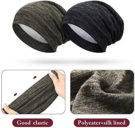 SATINIOR 4 Pcs Satin Lined Sleep Cap - Image 3