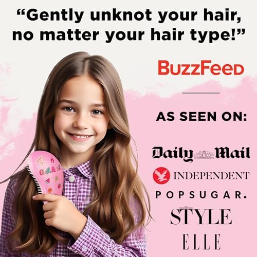 Lily England Kids & Toddler Hair Brush with Stickers, Pink - Image 2