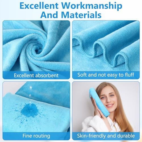 SmoothNovelty 16 Pack Microfiber Bath Towels Bulk, Simple, Multicolor - Image 3