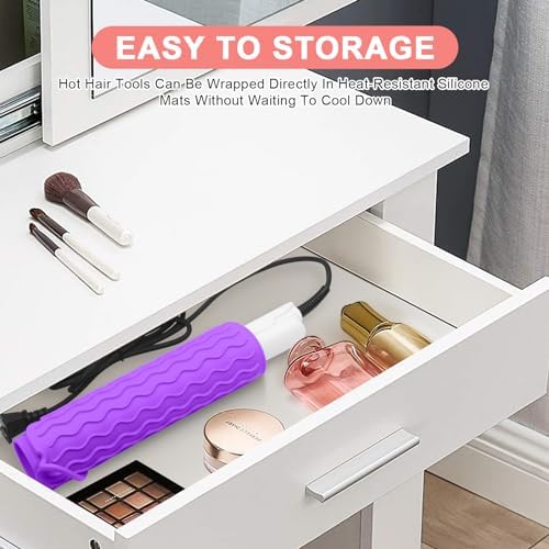 Suafrnut Plus Size Silicone Heat Resistant Mat for Hair Tools(12" x 9") - Image 6