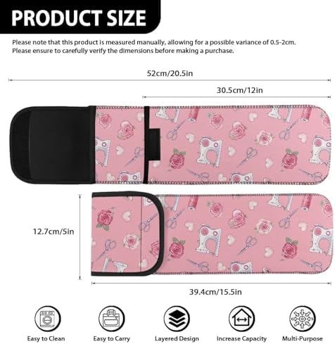 ZOUTAIRONG Flat Iron Case Flat Iron Holder for Vanity Curling Iron Bag Heat Resistant Travel Curing Iron Organizers Storage Flat Iron Straightener Hot Tools Travel Bag Blue Flat Iron Case Rabbit Bunny - Image 3