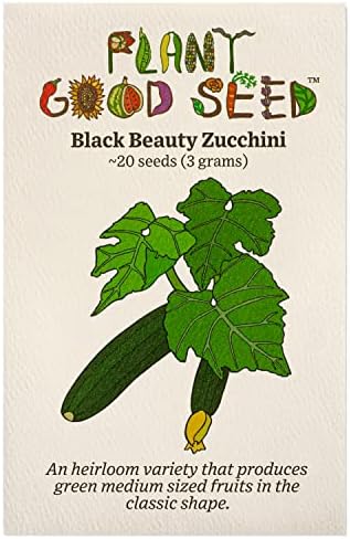 Organic Black Beauty Zucchini Seeds for Planting: 20 Count by ThePlantGoodSeedCompany