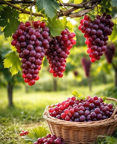 3 Red Grapevine Live Plants 1–2 Ft Tall – Vitis Vinifera Grape Vine – Sweet Table Grapes for Garden, Trellis, Pergola & Backyard Vineyard – Fast Growing Fruit Vine (3 Plants) - Image 3