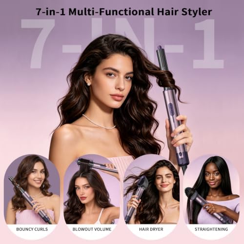 7-in-1 Cweixi Hair Dryer Brush, Hot Air Styler with Auto-Wrap Curlers - Image 2