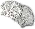 Microfiber Hair Towel Wrap, Soft Absorbent & Quick Drying Cap Set for Curly Thick Hair, Women & Girls - 2 Pcs (Stripe & Gray) by SportMore
