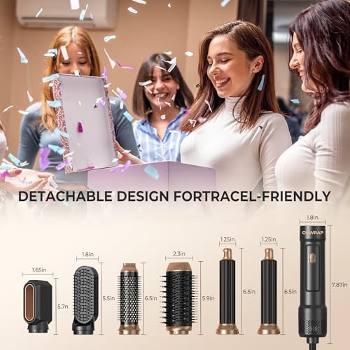 OKWRAP 6 in 1 Blow Dryer Brush and Auto Wrap Hair Styler - Image 6