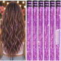 Hair Tinsel Clip in Pack of 18 Pcs Purple Hair Accessories by Uikreo-Designtoyourbeauty