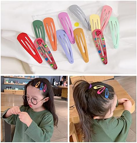 KUBOM 120 Pcs Hair for Clip - 2 inch metal Barrettes and Hair Clips for Toddler Girls Kids Women, Cute Solid Candy Color Hair Accessories for Birthday Party Gift - Image 4