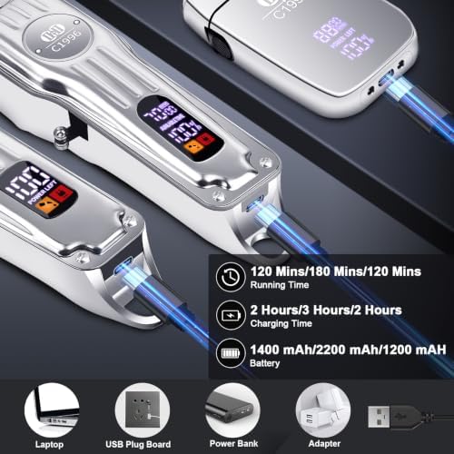 CIICII Mens Hair Clippers, Trimmer and Shaver Set, Cordless Barber Kit - Image 6
