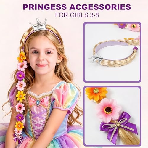 Ice Princess Dress Up Wig, Girl Role Playing Hair Accessories - Image 4