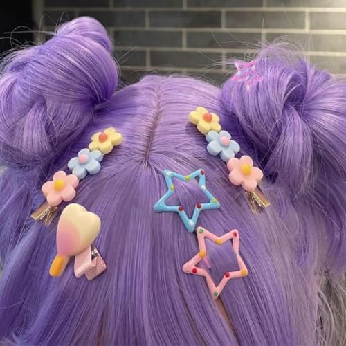 VIBILIA Star Hair Clips Y2K Metal Hair Accessories-15 PCS 1.18"，Glitter - Image 4