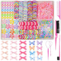 900 PCS Colorful Hair Ties for Girls Hair Accessories Set by Lizioo