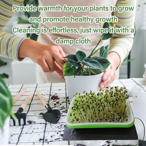 Hydroponic Heating Pad, 8.5w Plant Heat Mat Seedling Heating Tray for Germination 3 Modes Temp Rapid Heating Consistent Temperature Control Heat Pad for Gardening Seed Starting - Image 7