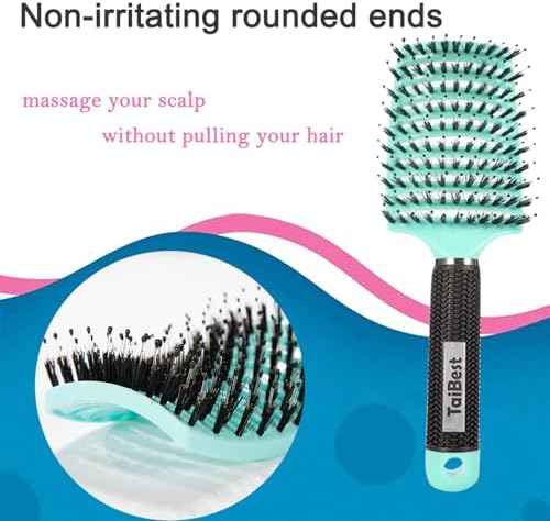 Boar Bristle Hair Brush Set – Wet/Dry Detangler for All Hair Types - Image 4